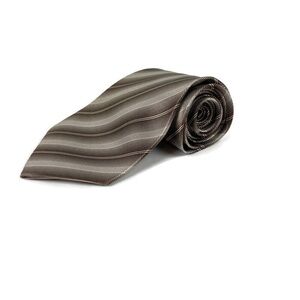 Bordeaux Mens Tie Gold Striped